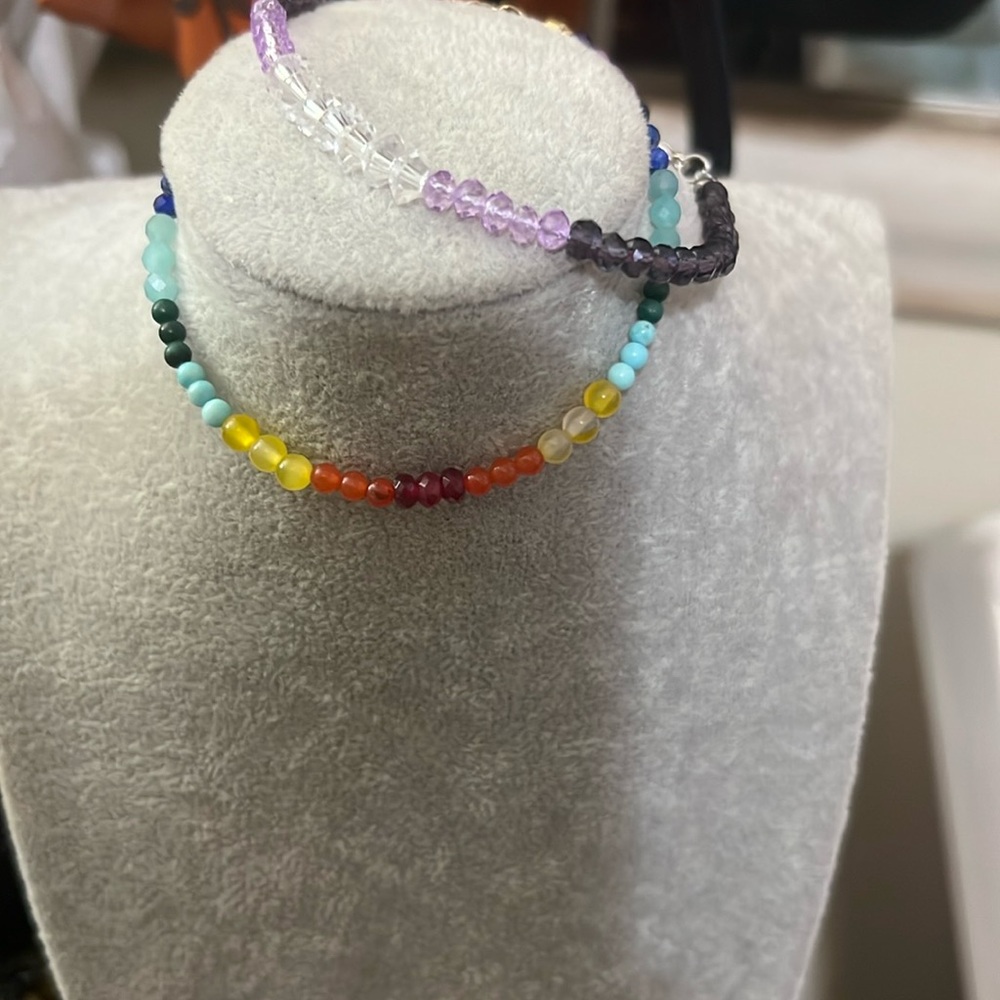 Woman’s gem stone bracelets, set of 2